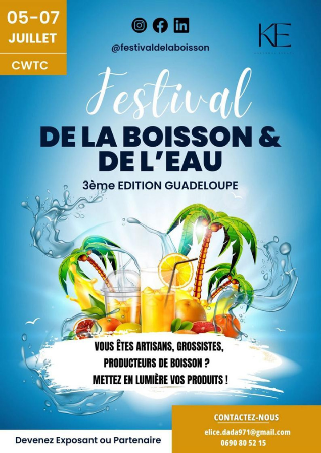 Festival eau et boissons de guadeloupe | jus de fruits guadeloupe | fête de la boisson